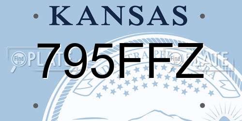 795FFZ Kansas License Plate