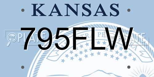 795FLW Kansas License Plate
