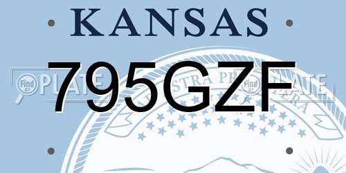 795GZF Kansas License Plate