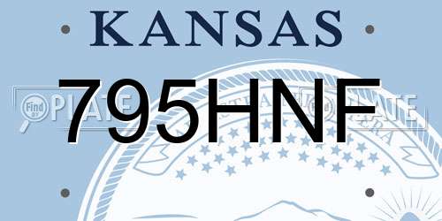 795HNF Kansas License Plate