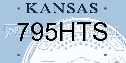 795HTS Kansas License Plate