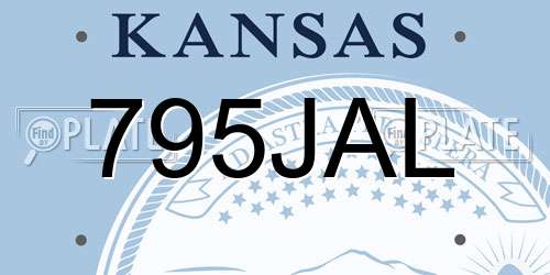 795JAL Kansas License Plate