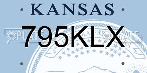 795KLX Kansas License Plate