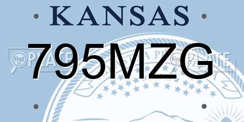 795MZG Kansas License Plate