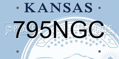 795NGC Kansas License Plate