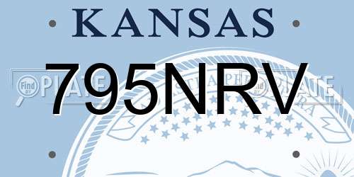 795NRV Kansas License Plate