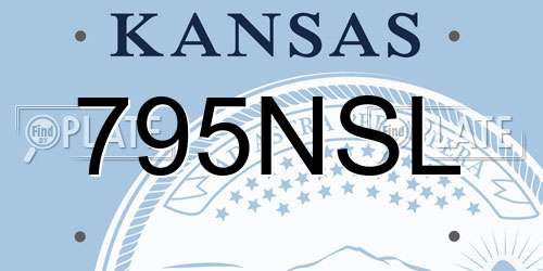 795NSL Kansas License Plate