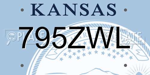 795ZWL Kansas License Plate