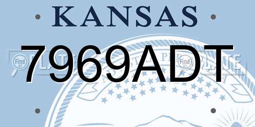 7969ADT Kansas License Plate
