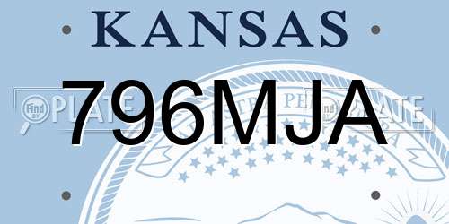 796MJA Kansas License Plate
