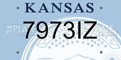 7973IZ Kansas License Plate