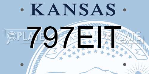 797EIT Kansas License Plate