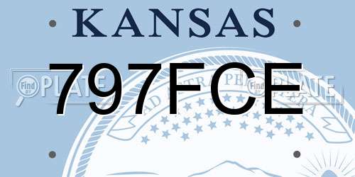 797FCE Kansas License Plate