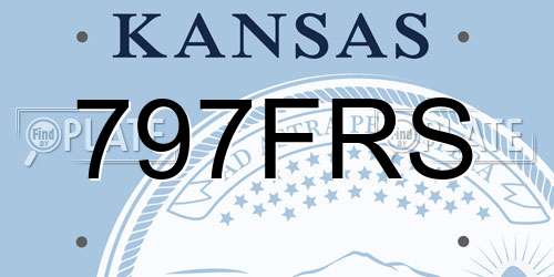 797FRS Kansas License Plate