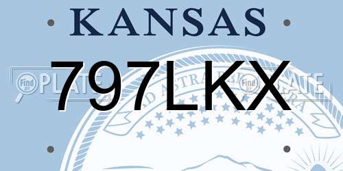 797LKX Kansas License Plate