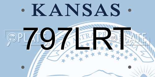 797LRT Kansas License Plate