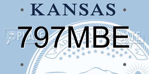 797MBE Kansas License Plate