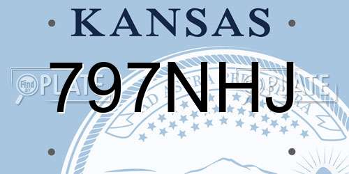 797NHJ Kansas License Plate