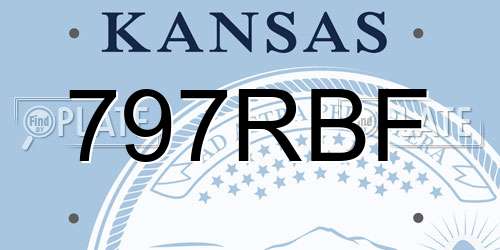 797RBF Kansas License Plate