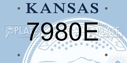 7980E Kansas License Plate