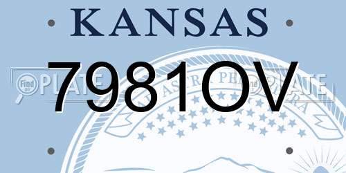 7981OV Kansas License Plate