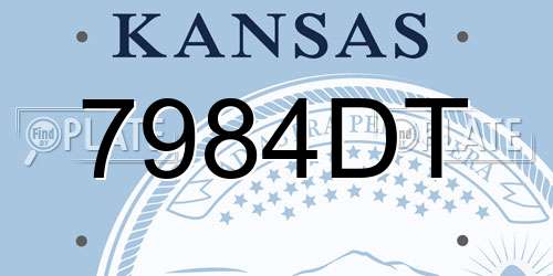 7984DT Kansas License Plate