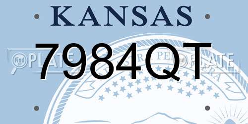 7984QT Kansas License Plate