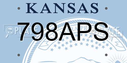 798APS Kansas License Plate
