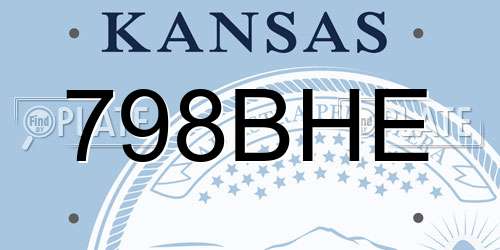798BHE Kansas License Plate