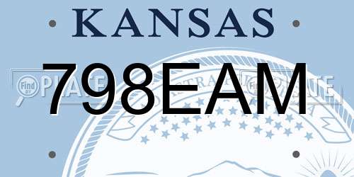 798EAM Kansas License Plate