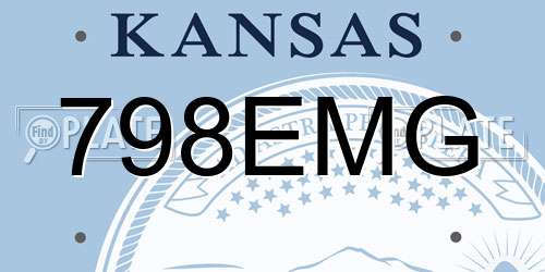 798EMG Kansas License Plate