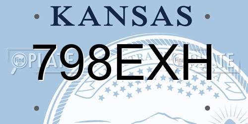 798EXH Kansas License Plate