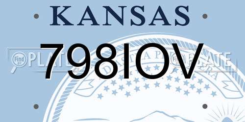 798IOV Kansas License Plate