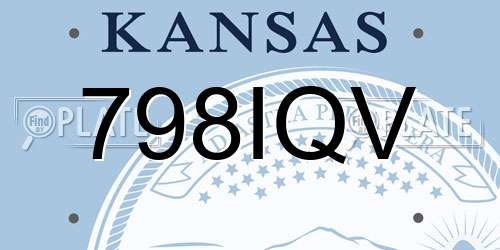 798IQV Kansas License Plate