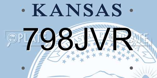 798JVR Kansas License Plate