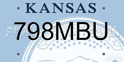 798MBU Kansas License Plate