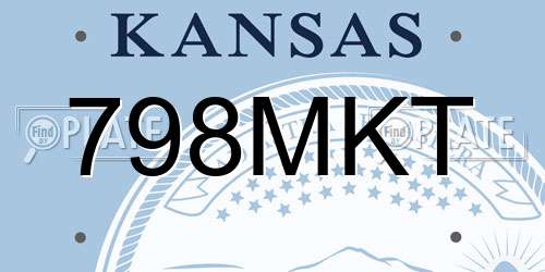 798MKT Kansas License Plate