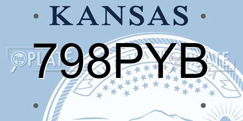 798PYB Kansas License Plate