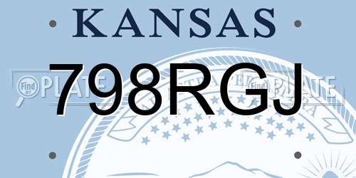 798RGJ Kansas License Plate