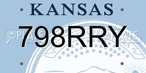 798RRY Kansas License Plate