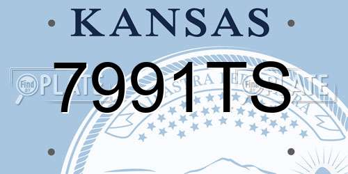 7991TS Kansas License Plate