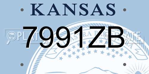 7991ZB Kansas License Plate