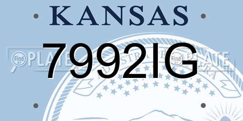 7992IG Kansas License Plate