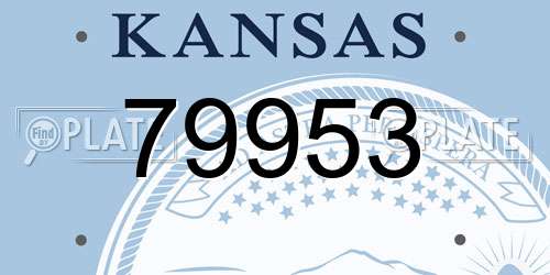 79953 Kansas License Plate