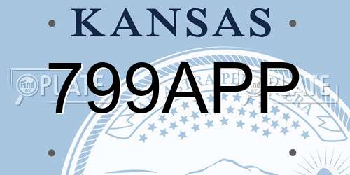 799APP Kansas License Plate