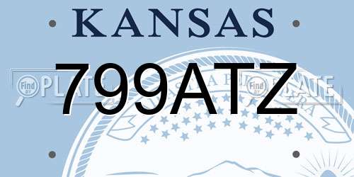 799ATZ Kansas License Plate