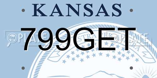799GET Kansas License Plate