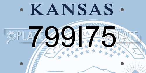 799I75 Kansas License Plate