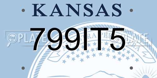 799IT5 Kansas License Plate