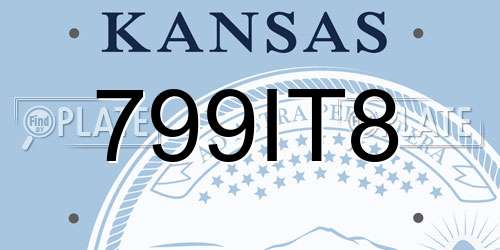 799IT8 Kansas License Plate
